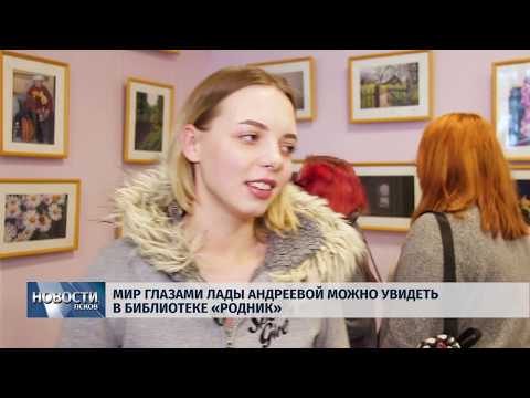 Новости Псков 29.01.2019 / Мир глазами Лады Андреевой можно увидеть в библиотеке «Родник»
