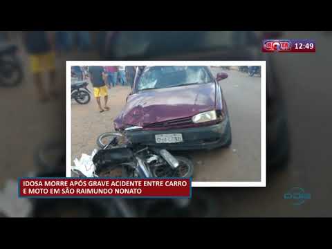 Idosa morre apoÌs grave acidente entre carro e moto em SaÌƒo Raimundo Nonato, PI (20 05 20)