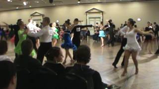 Silver Rhythm Cha Cha First round Andy and Sarah, Austin and Sabrina