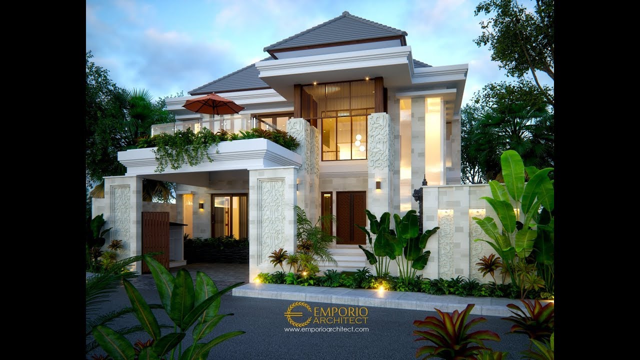 Desain Rumah Villa Bali 2 Lantai Bapak Rivan Nusa Dua