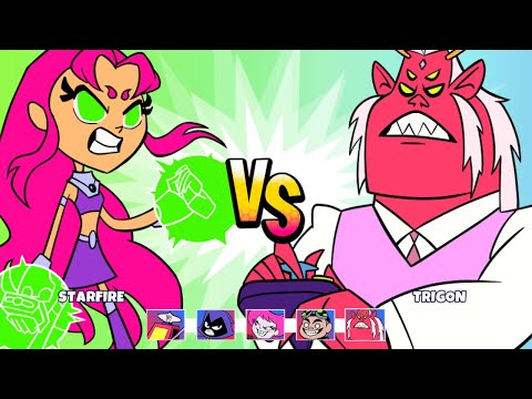 Teen Titans Go: Jump Jousts 2 - Starfire Is The Only One Who Can Stand Up To Trigon (CN Games)