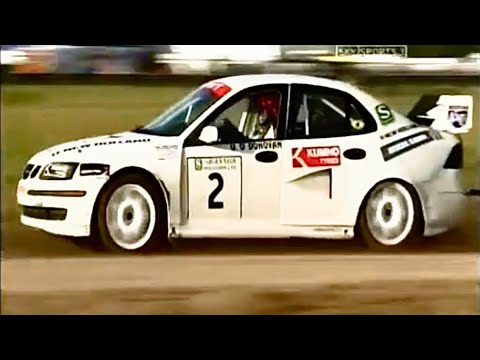 Rallycross Super Prix 2006 Croft Circuit Controversial Semi final 1 Andrew Jordan Saab 900 T16 4X4.