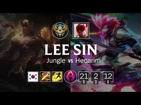 Lee Sin Jungle vs Hecarim - KR Master Patch 8.24