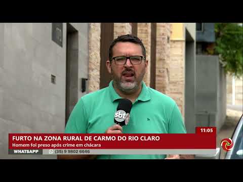 Homem é preso por furto em chácara em Carmo do Rio Claro