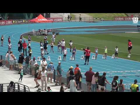 Girls U9 60M Hurdles Heat 3: 2023-24 State Combined Events Championships - Saturday