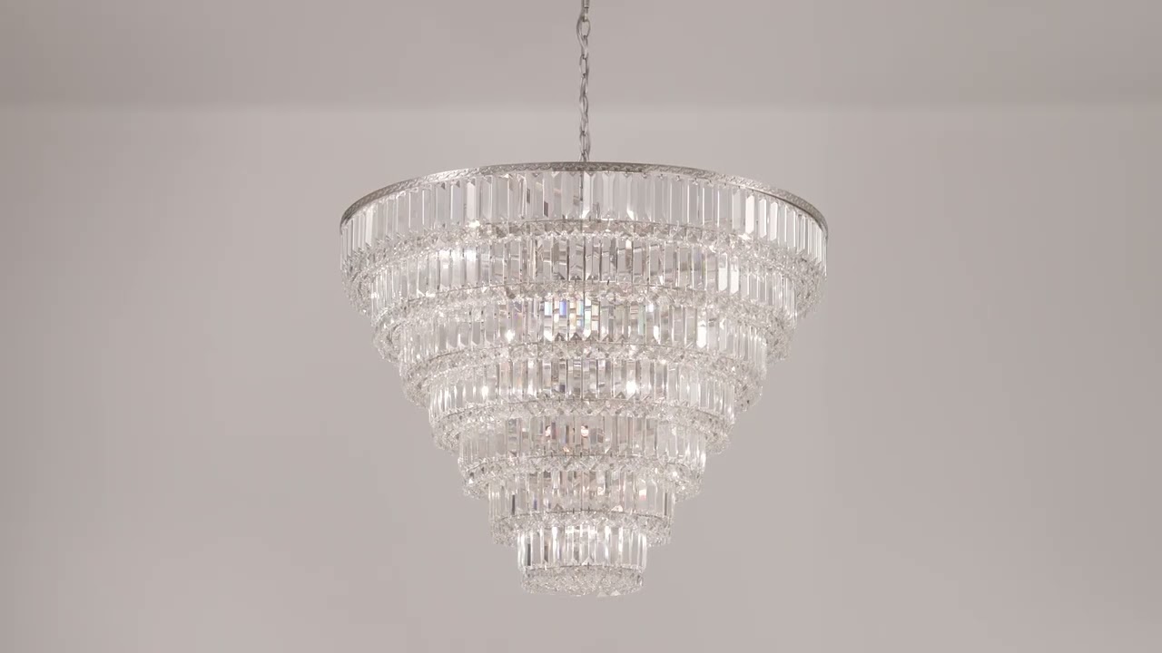 Video 1 Watch A Video About the Magnificence Nickel Crystal 29 Light LED Chandelier