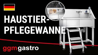 Baignoire pour chien - avec escalier, douchette de plonge & panneau filtre à eau