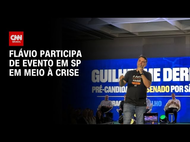Flávio participa de evento de lançamento de Derrite em meio à crise | AGORA CNN