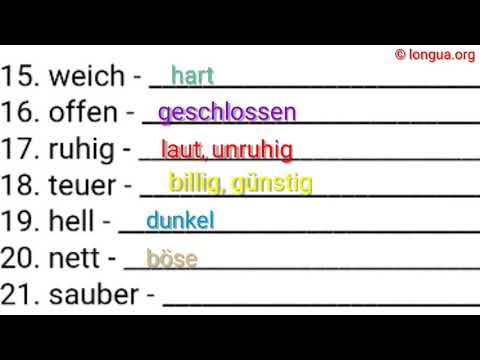 Adjektive, Gegenteil, Opposites, groß, klein, alt, jung, schön, hässlich, Adjective, German language