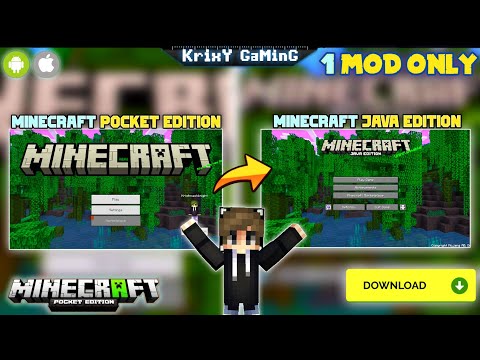 KrixY GaMinG - 1 MOD TURN YOUR MCPE INTO JAVA EDITION | BEST ADDON TO CONVERT MINECRAFT PE INTO JAVA EDITION !