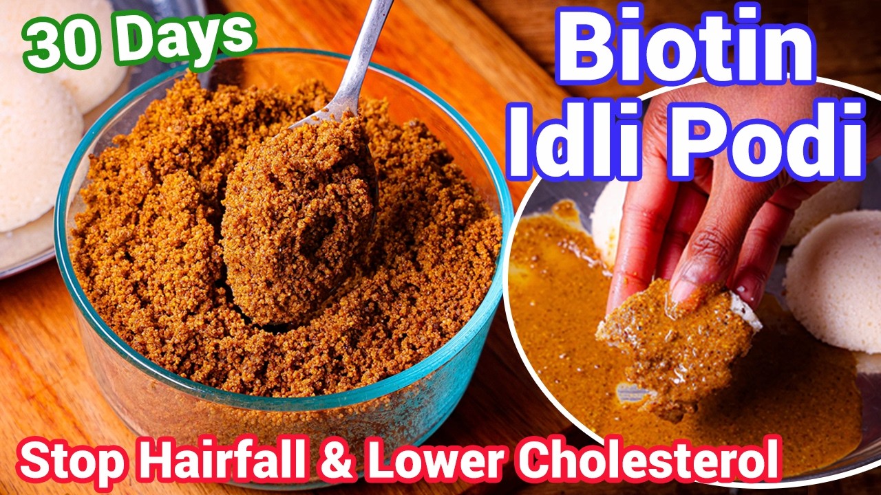 Biotin Idli Podi 😍✨ - Multipurpose Healthy Podi | Hair Growth & Low Cholesterol Masala Chutney Pudi