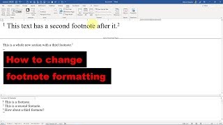 How to edit footnote formatting in Microsoft Word