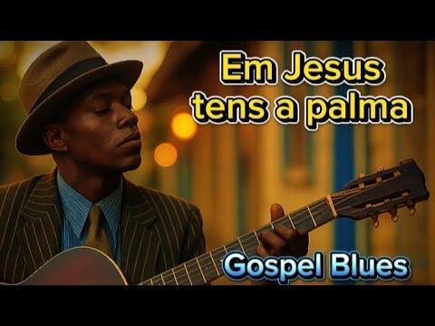 Delta Blues acústico- Hino 75 "Em Jesus tens a Palma" (Harpa Cristã) | Com Letra 