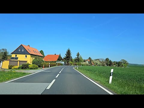 Scenic Drive in Germany 🇩🇪 | Village Roads & Countryside Views From ( Sachsen ) Germany | 4k60fps