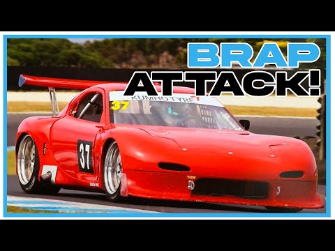 Awesome 20B Turbo Mazda RX7 Sports Sedan Takes on V8s at Phillip Island