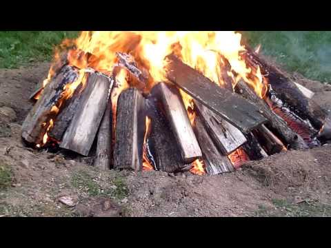 How to Burn a Large Tree Stump the Easy Way ( Stump Burning -Stump burn ) How to burn tree stumps