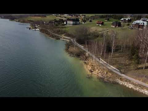 Ścieżka Pieszo-Rowerowa - Jezioro Czorsztyńskie  - Kluszkowce kwiecień 2021 - Dron 4K