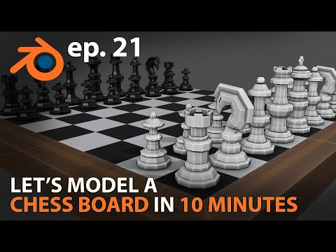 Let's model a CHESS BOARD in 10 MINUTES - ep. 21 - Blender 2.82