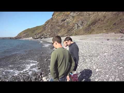 On the beach at Millook
