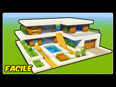 TUTO GRANDE MAISON MODERNE FACILE A FAIRE | MINECRAFT