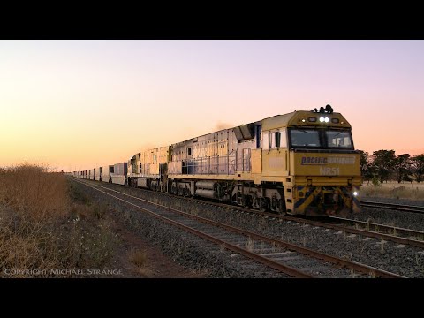 6PM6 Pacific National Container Train With NR18 "Indian Pacific" - PoathTV Australian Railways