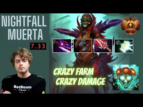 Nightfall plays Muerta - Insane damage and crazy farming patterns - Dota 2 Pro gameplay 7.33