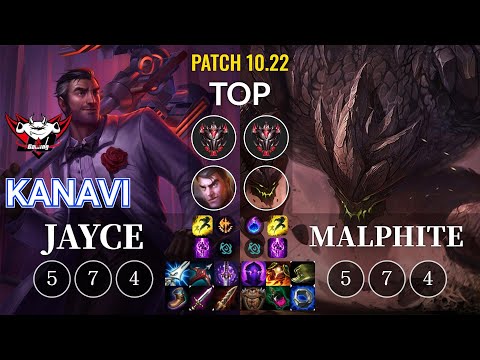 JDG Kanavi Jayce vs Malphite Top - KR Patch 10.22