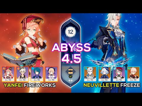 C0 Neuvillette Freeze & C6 Yanfei Fireworks | Spiral Abyss 4.5 | Genshin Impact