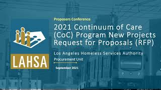 2021 CoC Program New Projects RFP Proposers Conference Webinar Recording