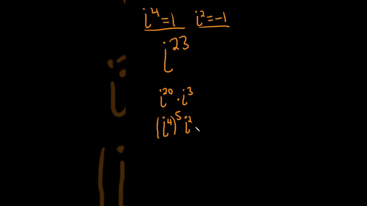 Simplify i^(23) Complex Numbers #shorts