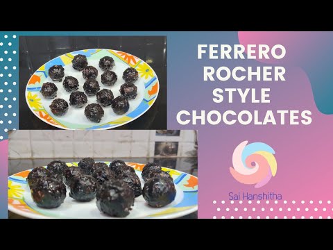 Ferrero rocher style chocolates ll chocolate ll yummy ll tasty 😋😋 ll Sai Hanshitha.