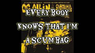 GG Allin And The Carolina Shitkickers - Outlaw Scumfuc ( Lyrics Video ) Acoustic