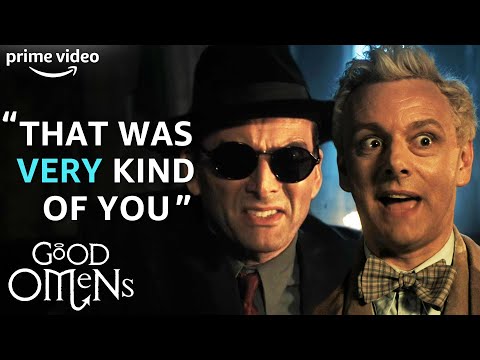 Crowley Saves Aziraphale's Books | Good Omens | Prime Video