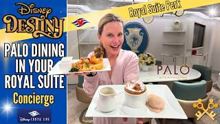 Palo Steakhouse served to Royal Suite | Destiny Concierge "Hero Suite" | Disney Cruise Line