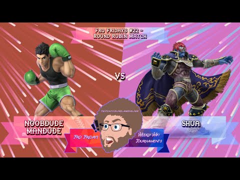 NOOBDUDEMANDUDE (Little Mac) vs. Shua (Ganon/Min Min) - RR Match - FF #21 - Round Robin to Top 4