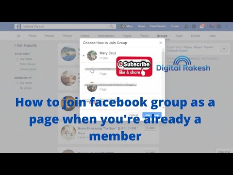 How to join Facebook group as a page when your already a member