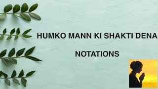 HUMKO MANN KI SHAKTI  DENA NOTATIONS| Guddi film|  Sargam tutorial  #tutorials #musicnotes