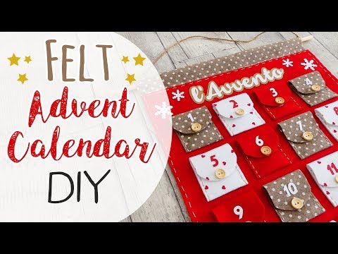 Calendario dell'Avvento in Feltro - Felt Advent Calendar DIY