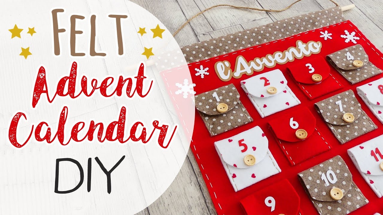 Calendario dell'Avvento in Feltro - Felt Advent Calendar DIY
