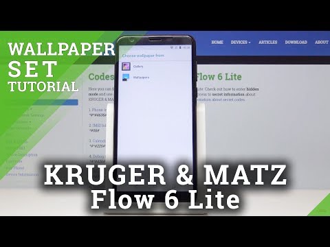How to Change Wallpaper in KRUGER & MATZ Flow 6 Lite - Update Home & Lock Screen Style