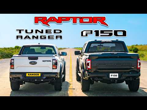 720마력 F-150 랩터 R vs 튜닝된 레인저 랩터 - 드래그 레이스!