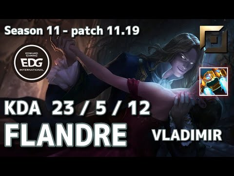 【EUWサーバー/M1】EDG Flandre ブラッドミア(Vladimir) VS フィオラ(Fiora) TOP - Patch11.19 EUW Ranked【LoL】