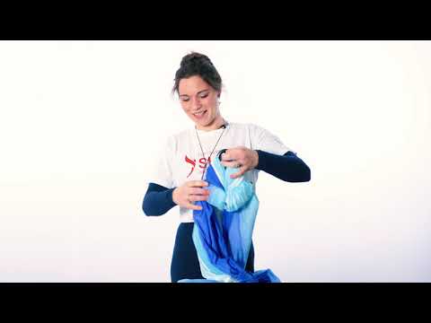 Vertikaltuch befestigen an einen Abseilachter, Vertikaltuchaufhängeset