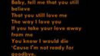 not ready for goodbye - all 4 one