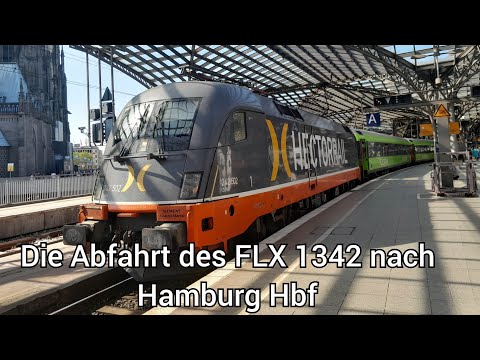 Die Abfahrt des FLX 1342 nach Hamburg Hbf