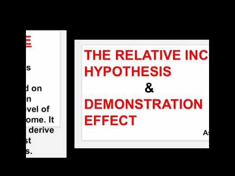 The Relative Income Hypothesis & Demonstration Effect