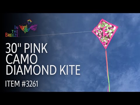 30" Pink Camo Diamond Kite - In the Breeze