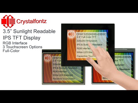 A quick video demonstration of the 3 different 3.5-inch Sunlight readable IPS TFT displays.