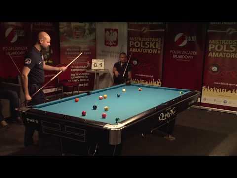 Mistrzostwa Polski Amatorów w Bilard - Łódź 2018 - półfinał Szymkowski vs Błażej