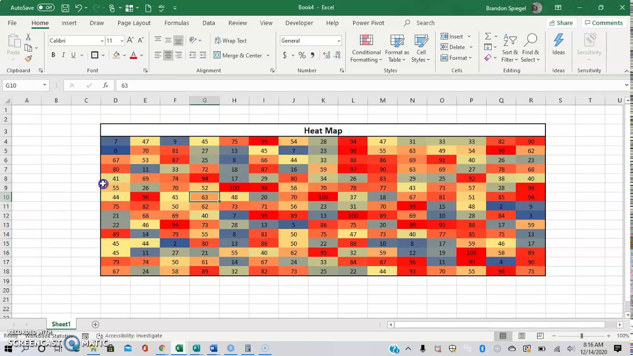 How To Make A Heat Map Using Conditional Formatting in Excel #Amazing #Tutorial #Excel
